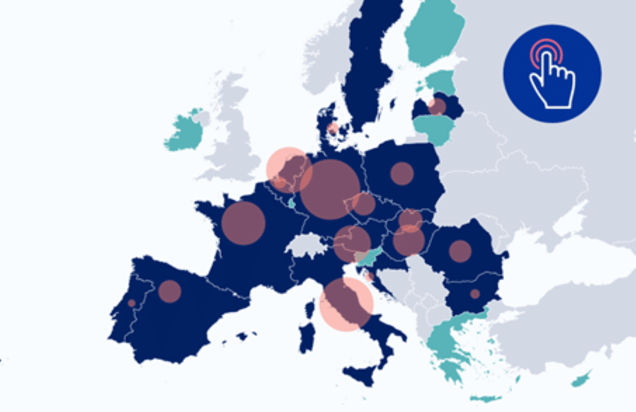 map - gas storages europa