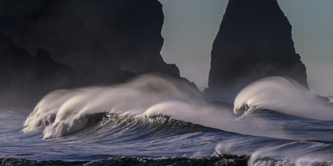 beach, waves, ocean