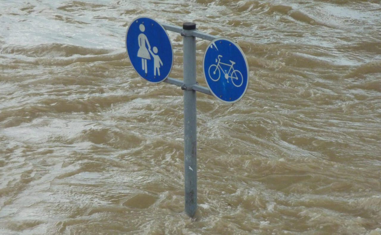 flood, sign, downfall