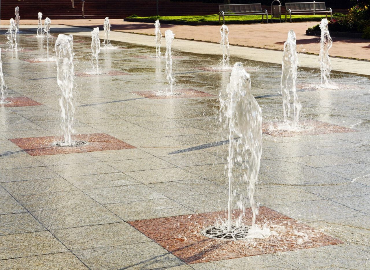 joy city, water feature, fountain