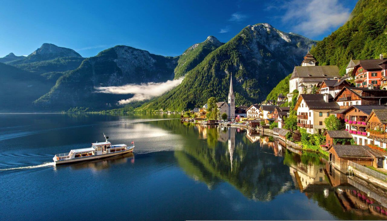 hallstatt, austria, mountain lake