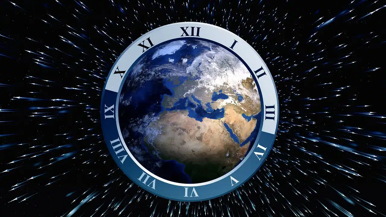 clock, globe, earth