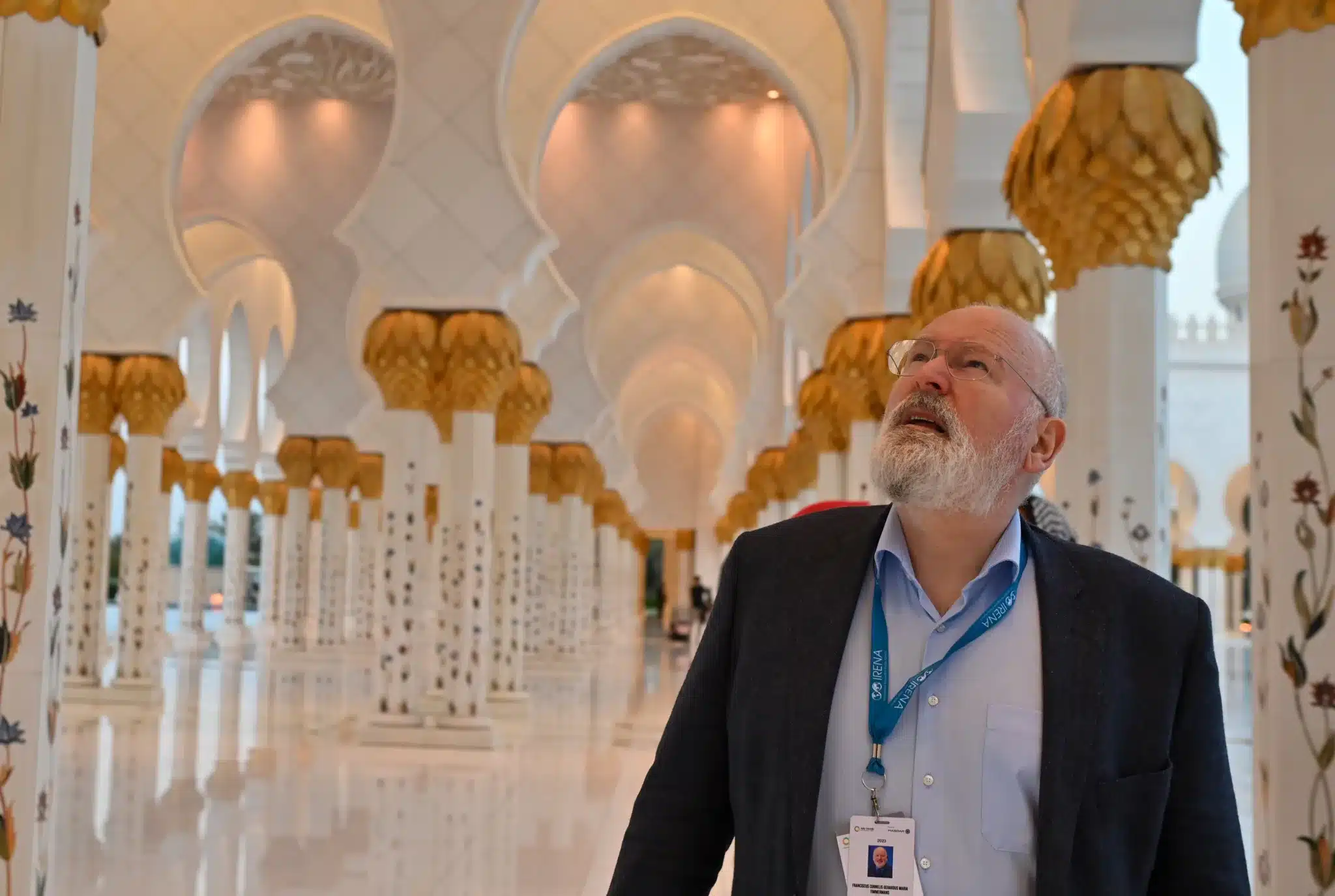 frans timmermans in mosque