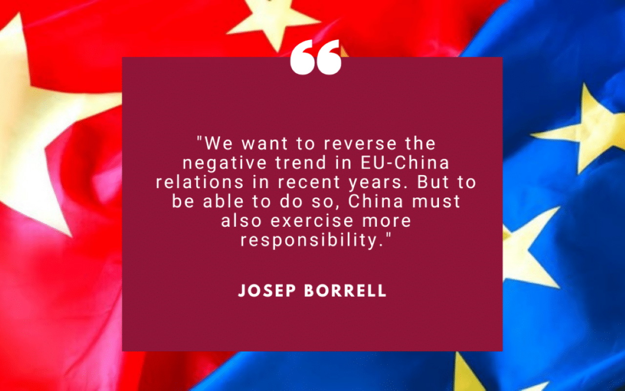 Quote on EU and china flag