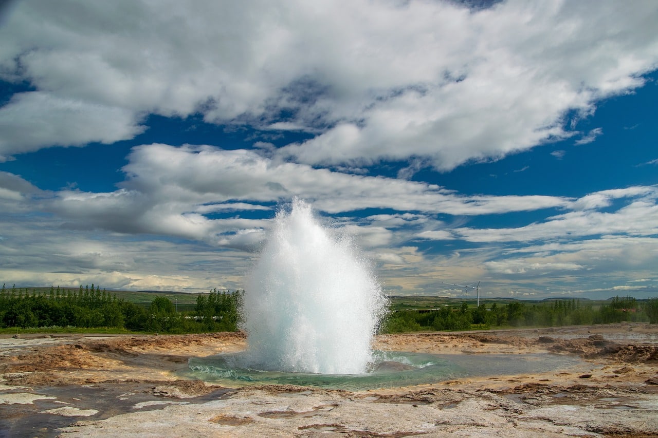 geyser, iceland, water