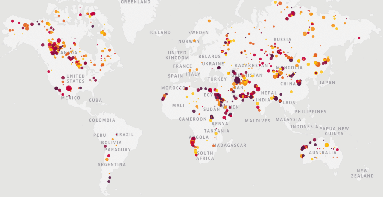 map methane locations esa