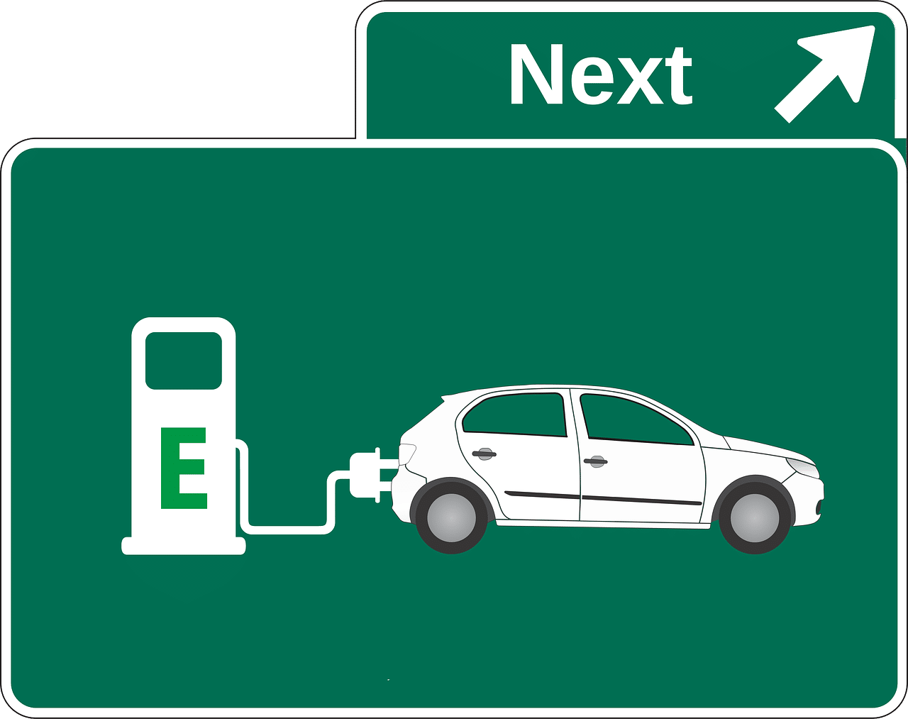 electric car, gas station, environment