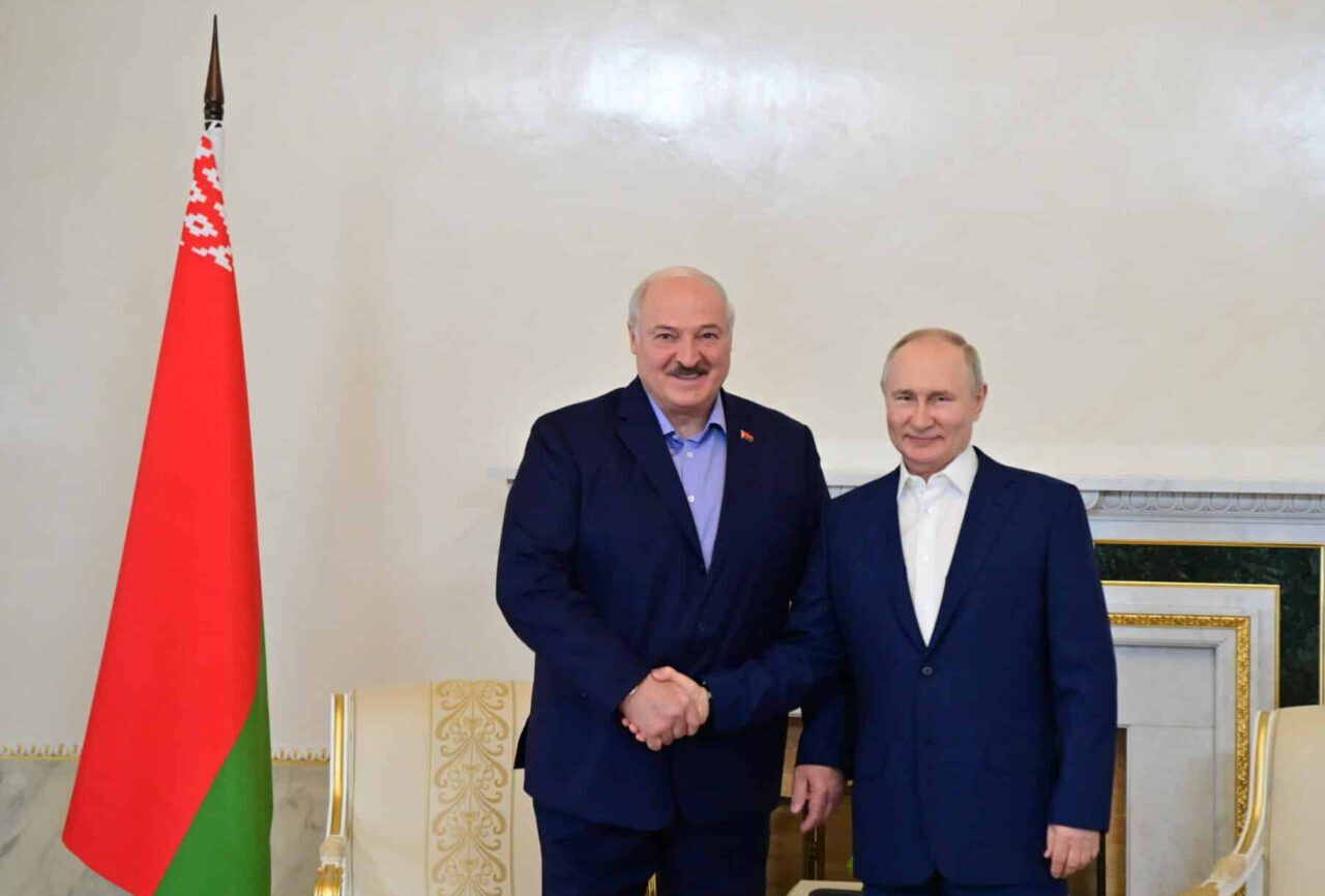 president lukashenko (left) with president putin