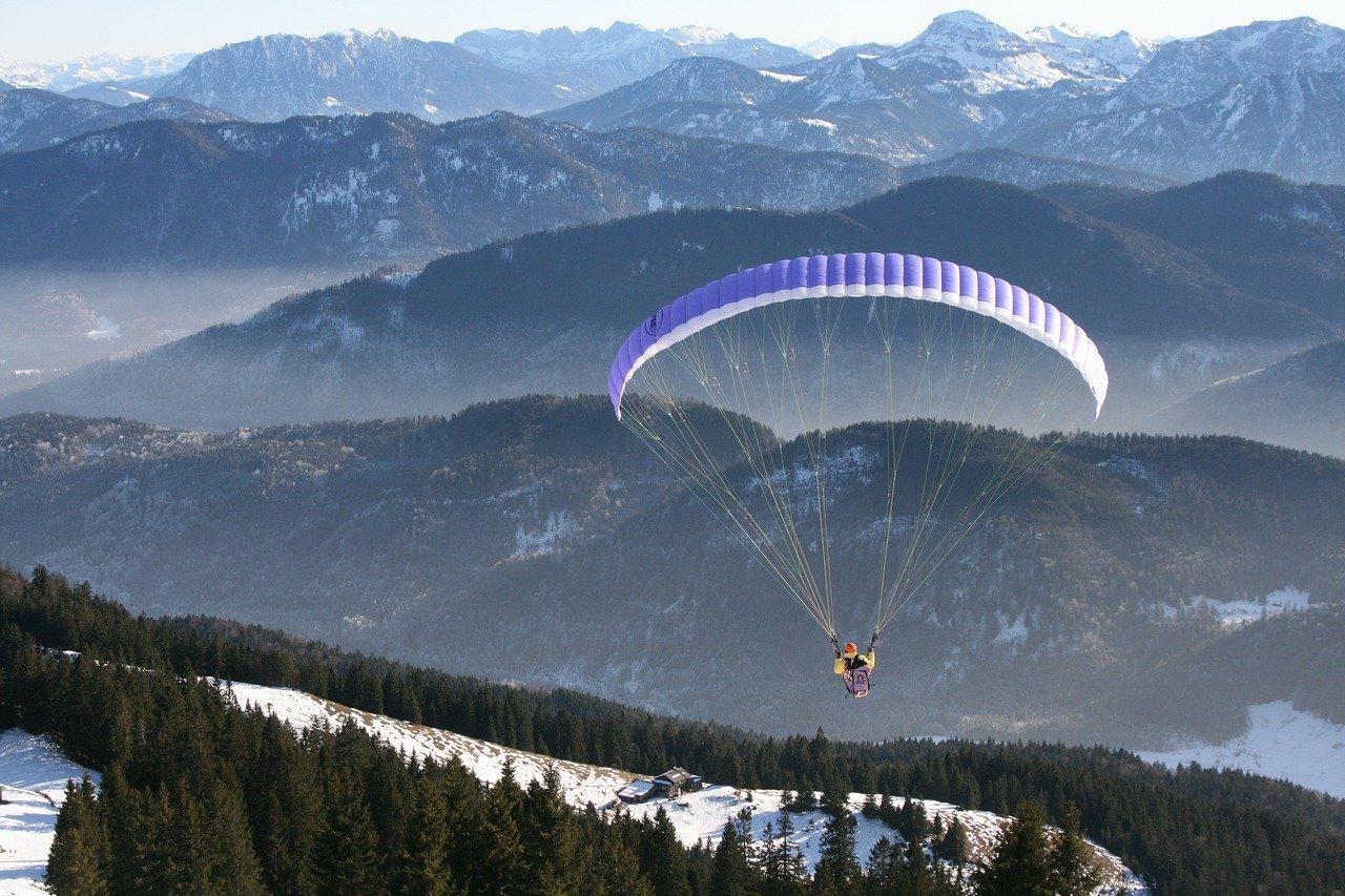 paraglider, paragliding, alps