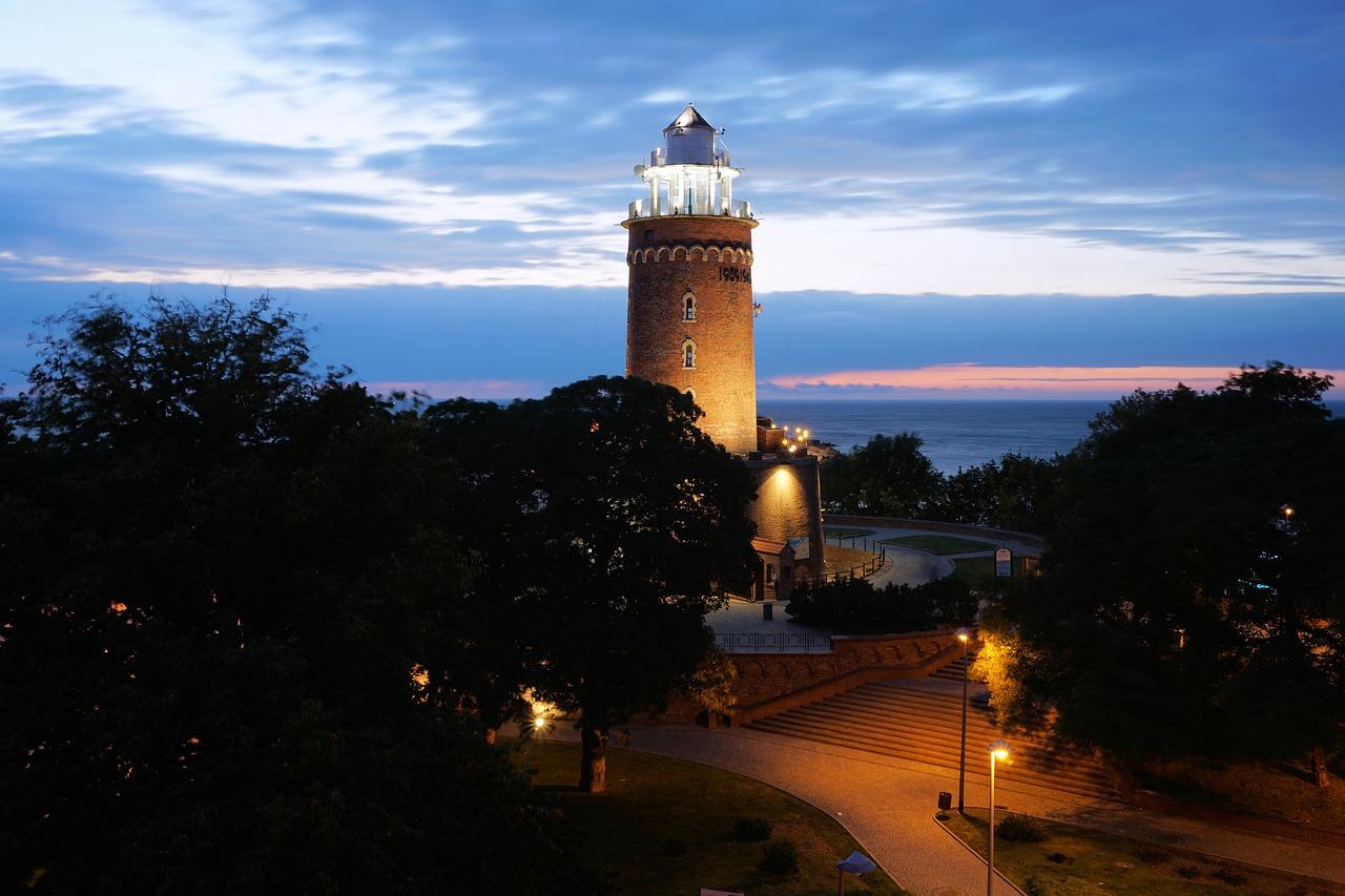 lighthouse, kolberg, baltic sea