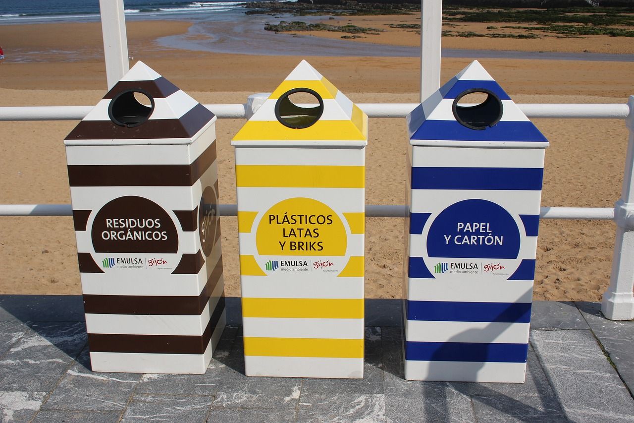 recycling, bin, spain