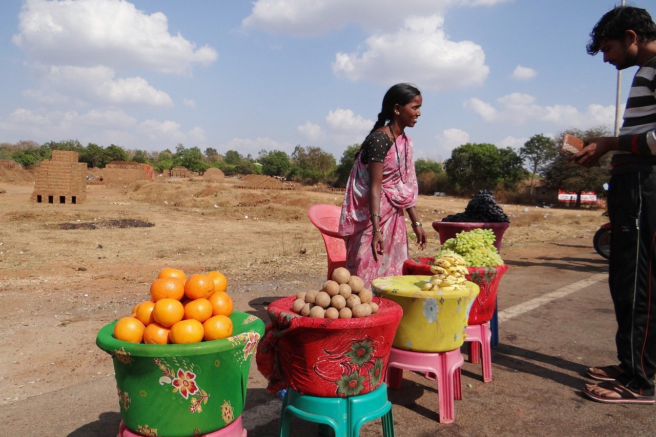 fruit vendor, dharwad, india