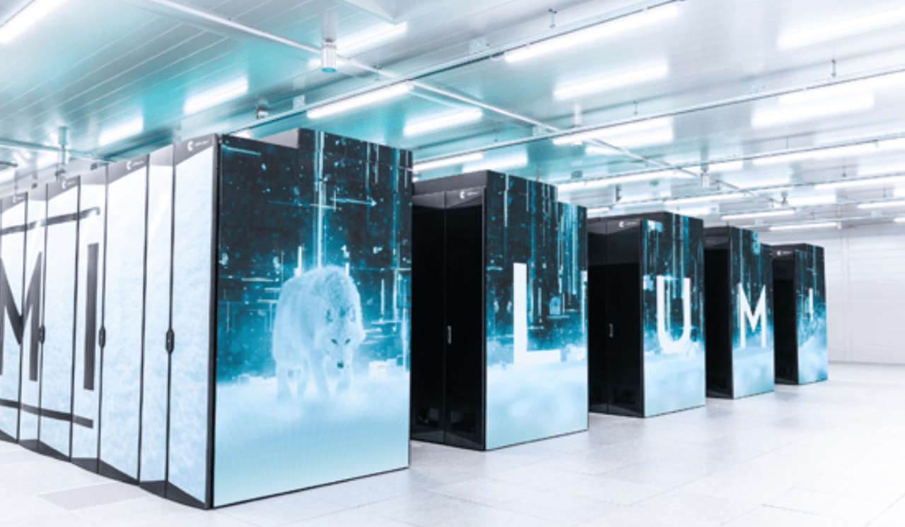 A Photo of LUMI, EuroHPC Joint Undertaking’s flagship supercomputer operated by the LUMI consortium, the most powerful supercomputer in Europe