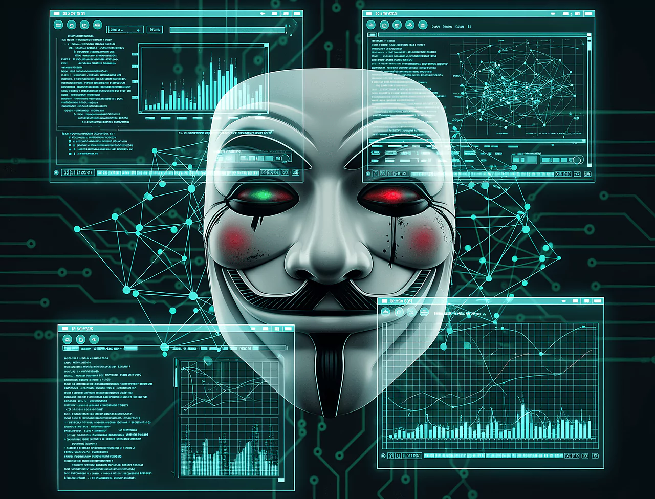hacker, anonymity, mask, cybersecurity, anonymous, digital, technology, dark, danger, crime, network, internet, virtual, encryption, graph, dark web, protection, hidden, computer, database network, virtual reality