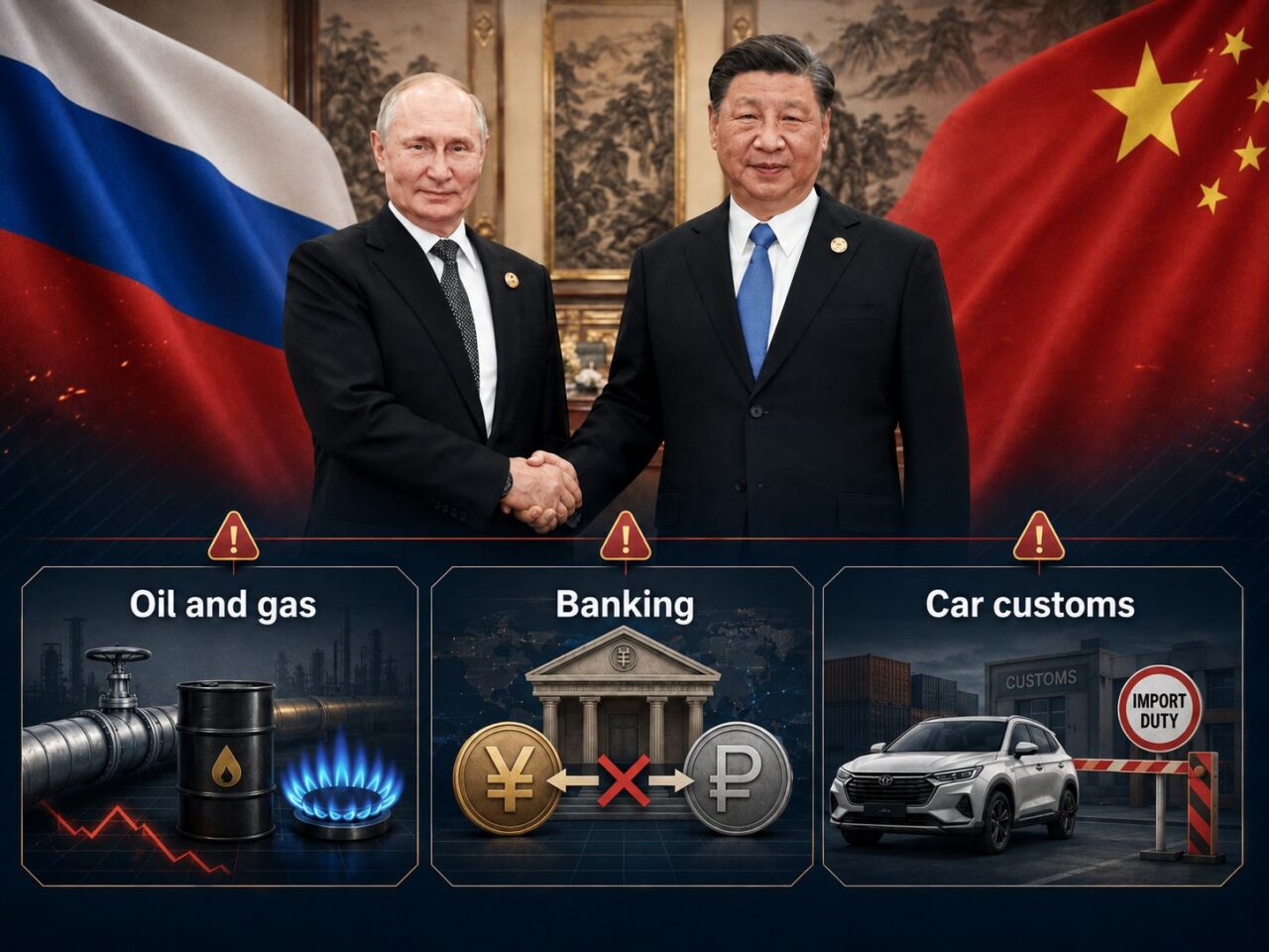 illustration President Putin, President Xi, policy issues