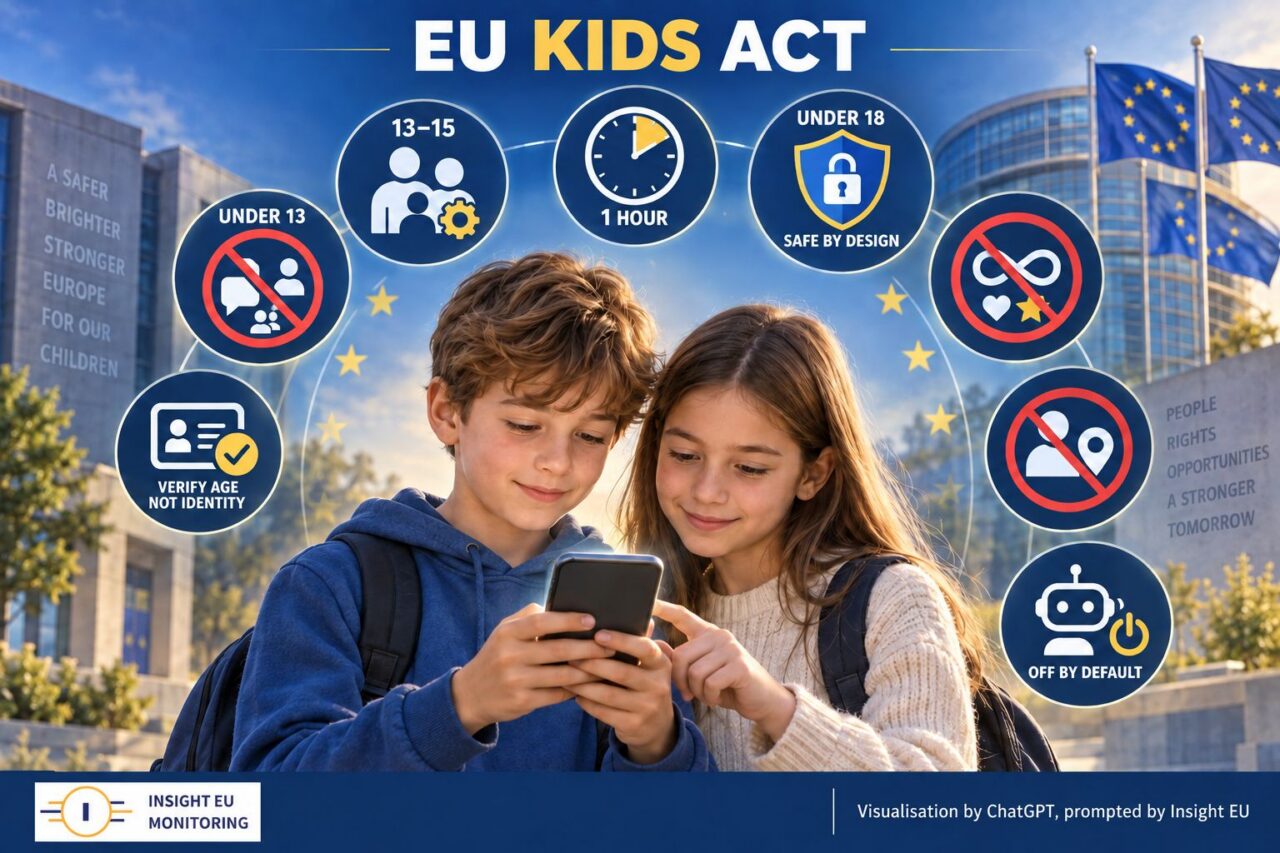 girls and boy, visualisation of the EU Kids Act
