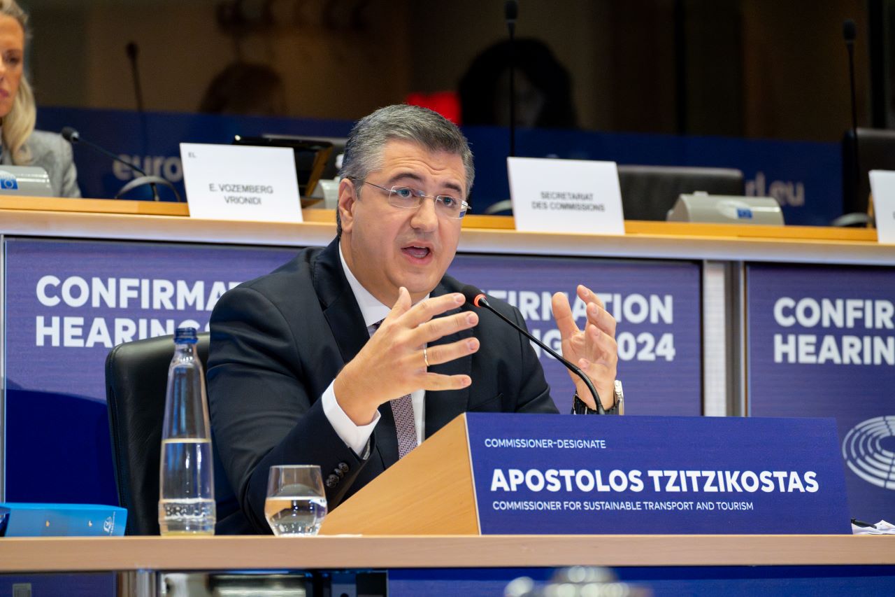 Apostolos Tzitzikostas during the confirmation hearing 2024