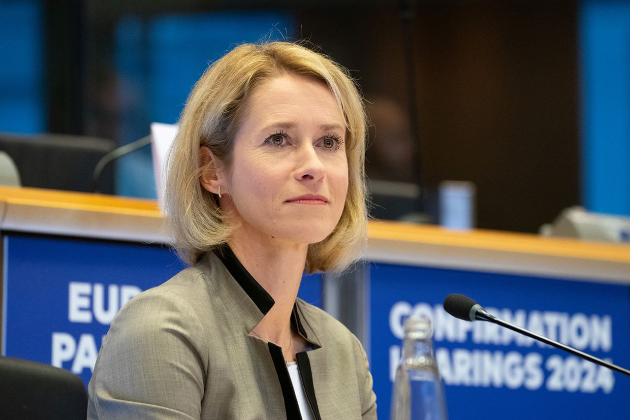 Kaja Kallas during the confirmation hearing 2024 at the EU Parliament.