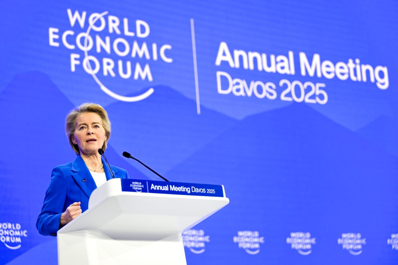 EU Commission President Ursula von der Leyen in Davos.