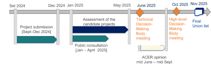 PCI/PMI process – smart electricity/gas grids and CO2 categories