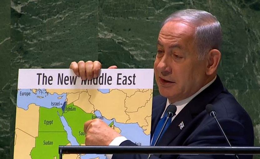 Prime Minister Benjamin Netanyahu of Israel addresses the General Assembly in September 2023.