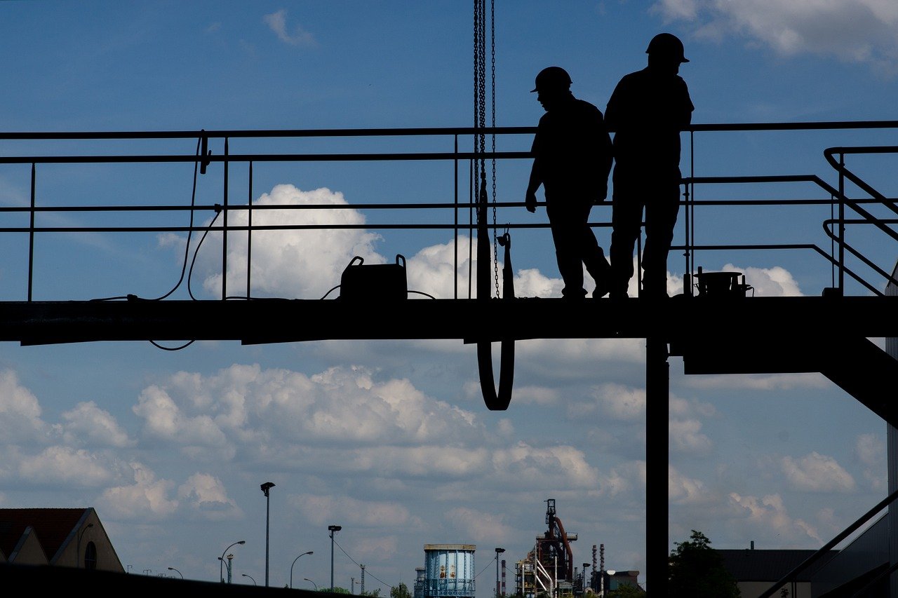 construction worker, workers, work at height