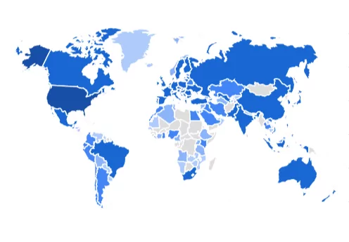 Global Map - Reach of Insight EU