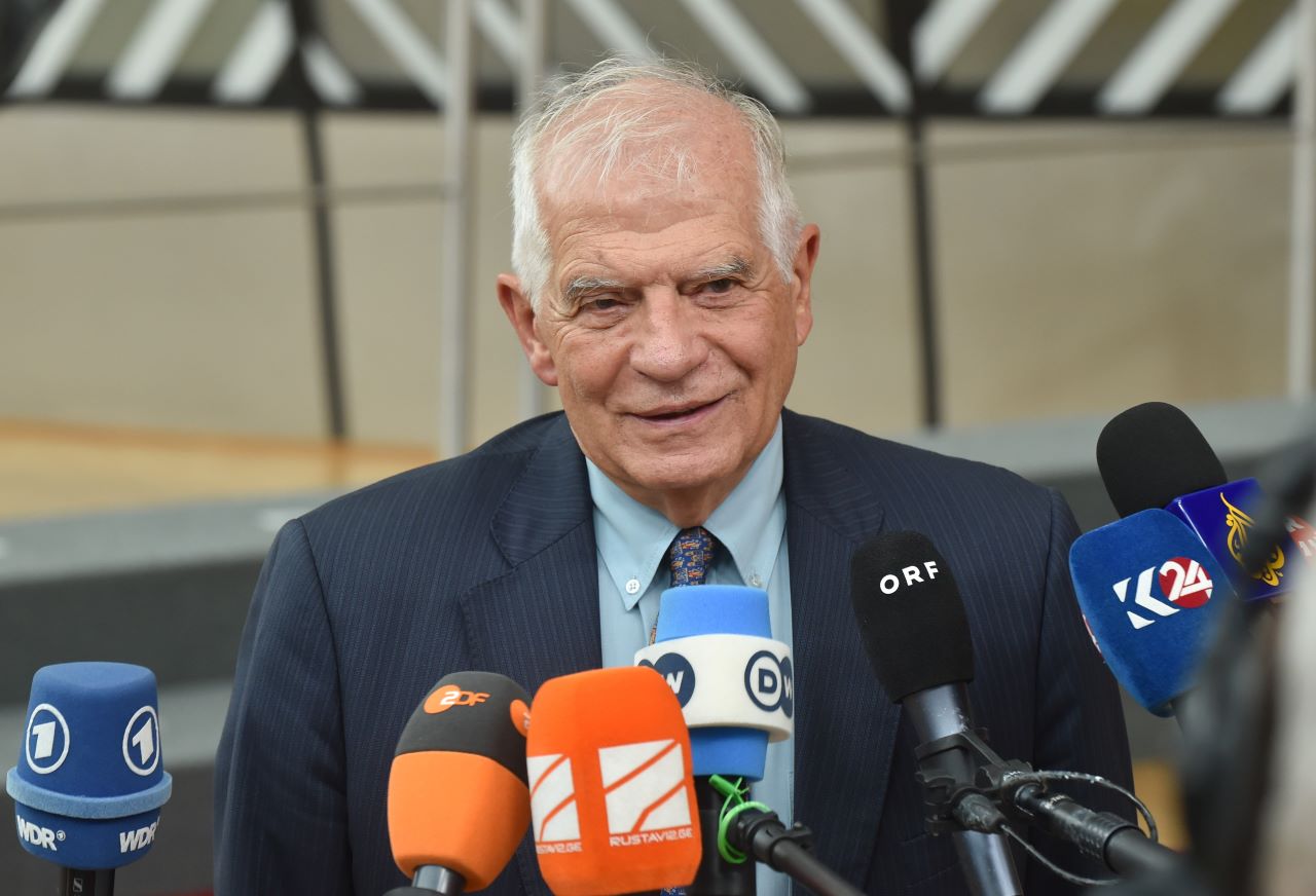 EU High Representative Josep Borrell at a press conference