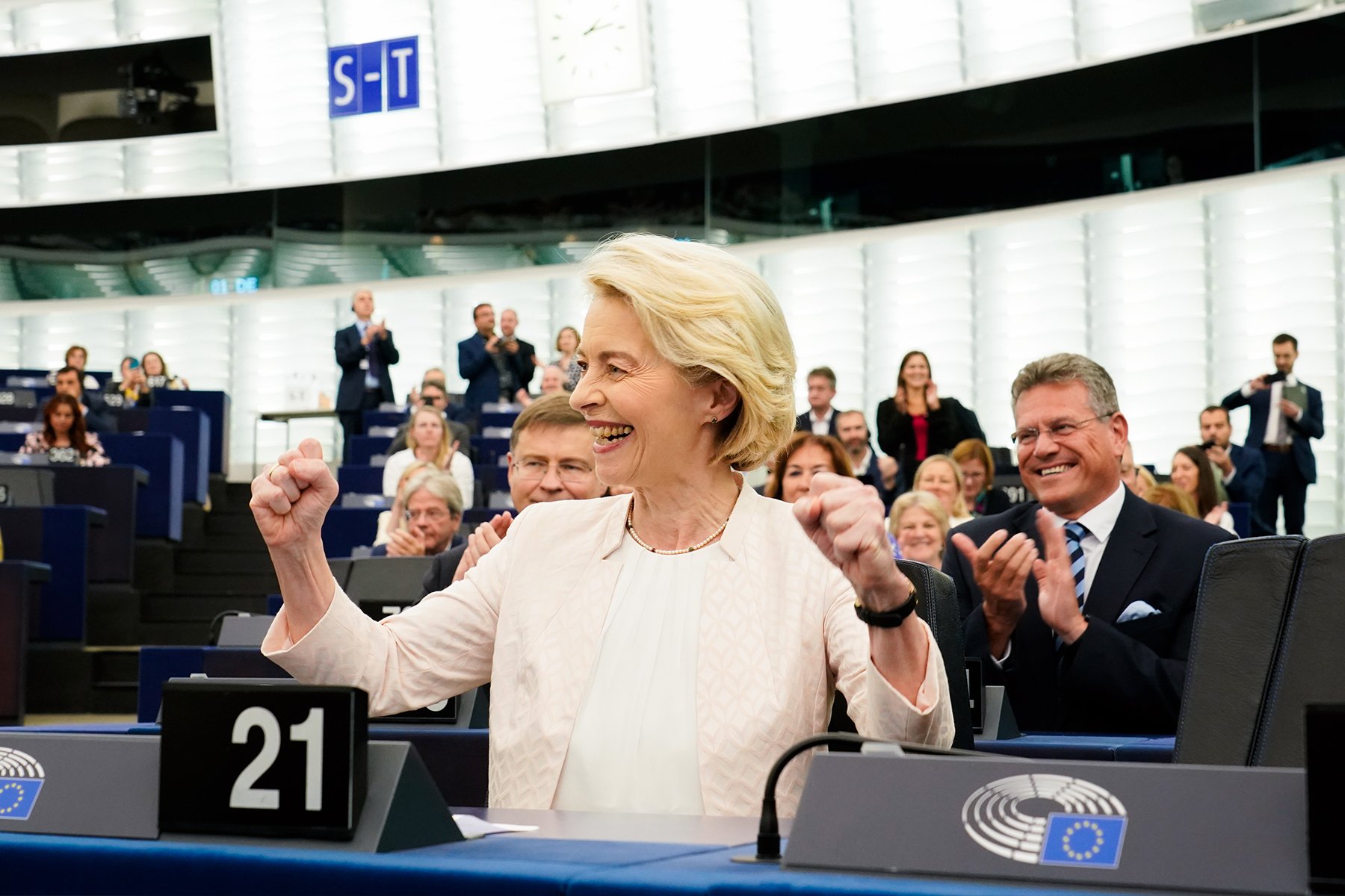 Ursula von der Leyen happy about her victory